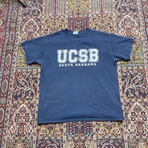 VTG 00s UCSB Santa Barbara T Shirt Navy Blue MV Sport Size L College Apparel